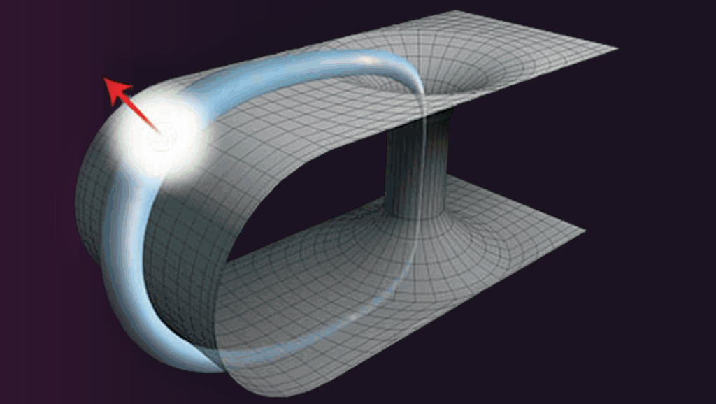 Quantum Holopedia ~ photon emission from traversing wormhole tunnel.